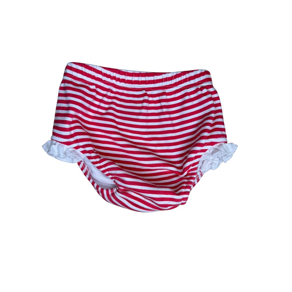 The Beaufort Bonnet Company Bloomers Baby 6-12M Red White Excellent Striped Pima